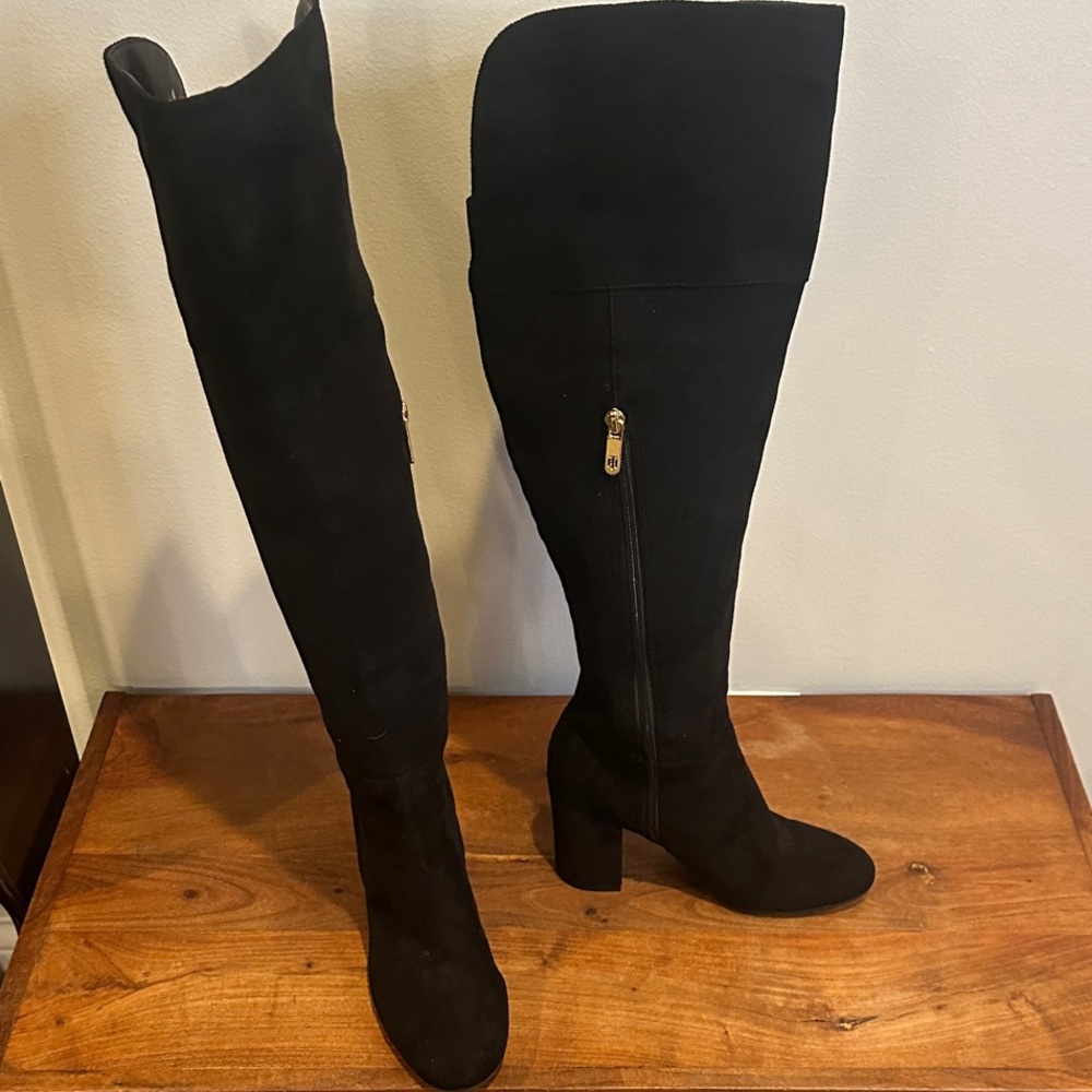 Tommy Hilfiger Black Over-the-Knee Boots‎
